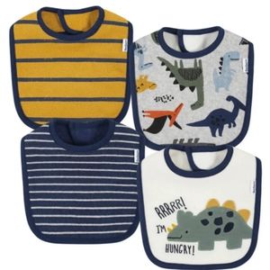 Gerber 4-Pack Baby Boys Dino Bibs